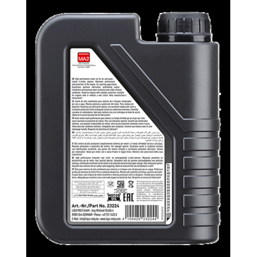 Aceite de motor LIQUI MOLY Advanced Full Synthetic 4T 10W-40 Street - Botella 1L