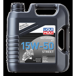 Aceite de motor LIQUI MOLY Advanced Full Synthetic 4T 15W-50 Street - Garrafa 4L