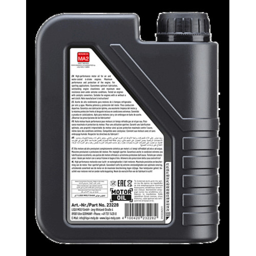 Aceite de motor LIQUI MOLY Advanced Full Synthetic 4T 15W-50 Street - Botella 1L