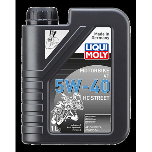 Aceite de motor LIQUI MOLY Advanced Full Synthetic 4T 5W-40 HC Street - Botella 1L