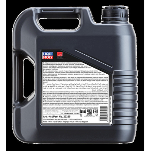 Aceite de motor LIQUI MOLY Advanced Full Synthetic 4T 5W-40 HC Street - Garrafa 4L