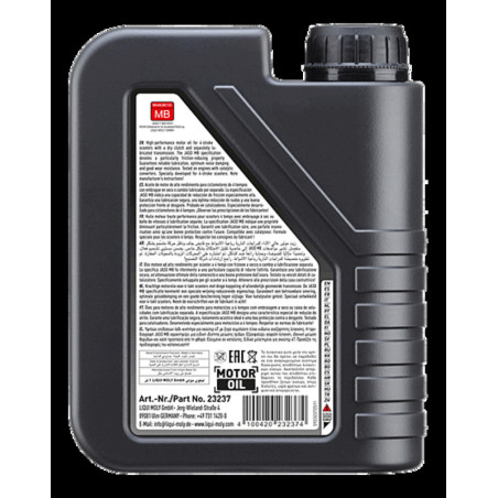 Aceite de motor LIQUI MOLY Advanced Full Synthetic 4T 10W-40 Scooter MB - Botella 1L
