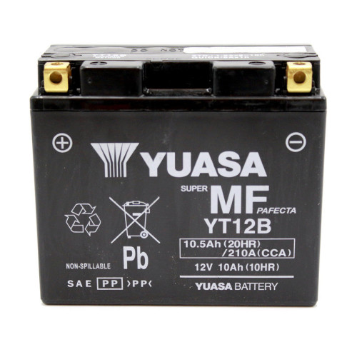 Batería YUASA W/C activada de fábrica sin mantenimiento - YT12B (FA)