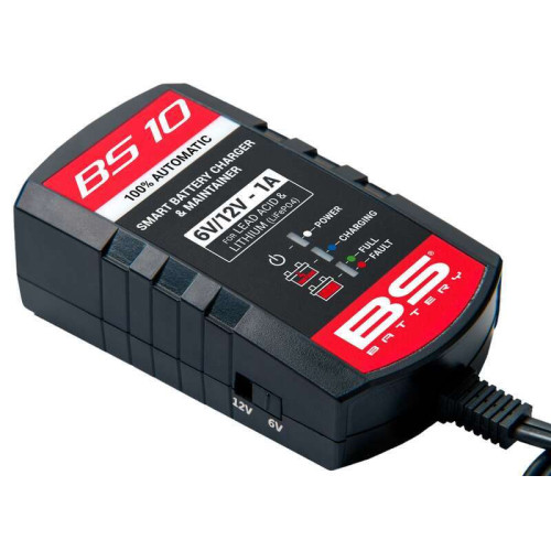 Cargador / mantenedor de baterías inteligente BS BATTERY BS10 - 6/12V 1A