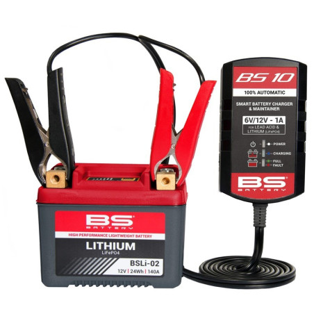 Cargador / mantenedor de baterías inteligente BS BATTERY BS10 - 6/12V 1A
