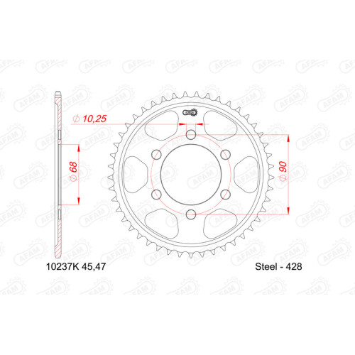 Corona AFAM acero estándar 10237 - Paso 428