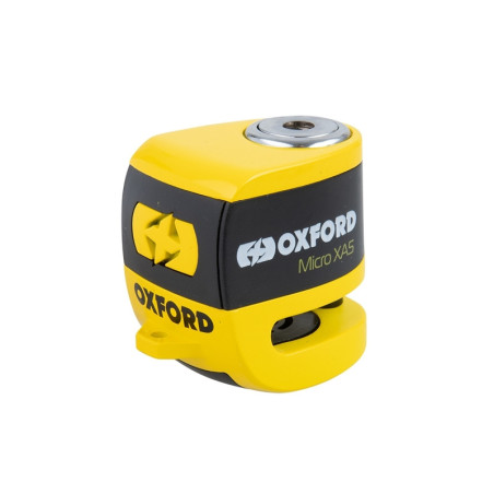Candado de disco OXFORD XA5 Alarm - amarillo & negro