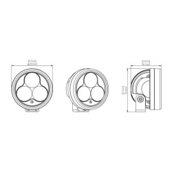 Faro auxiliar LED DENALI D3 TriOptic™ DataDim™ 2