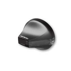 Contrapeso de manillar con intermitente LED HIGHSIDER pro Stealth-X Flight - cristal ahumado - homologado E - Pareja