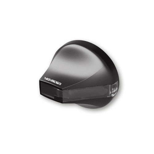 Contrapeso de manillar con intermitente LED HIGHSIDER pro Stealth-X Flight - cristal ahumado - homologado E - Pareja