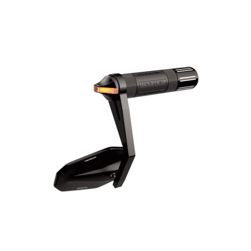 Contrapeso de manillar con intermitente LED HIGHSIDER pro Stealth-X Flight - cristal ahumado - homologado E - Pareja