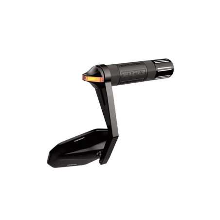 Contrapeso de manillar con intermitente LED HIGHSIDER pro Stealth-X Flight - cristal ahumado - homologado E - Pareja