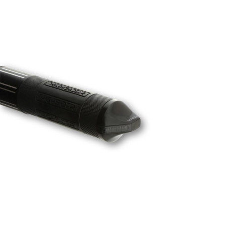 Contrapeso de manillar con intermitente LED HIGHSIDER pro Stealth-X Flight - cristal ahumado - homologado E - Pareja