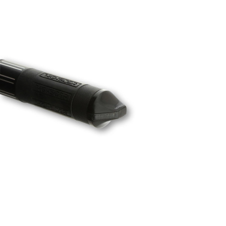 Contrapeso de manillar con intermitente LED HIGHSIDER pro Stealth-X Flight - cristal ahumado - homologado E - Pareja