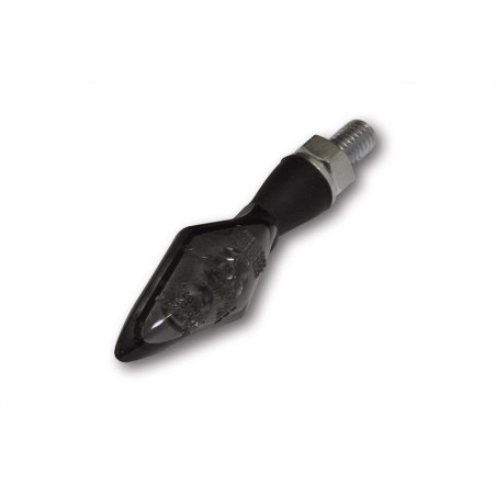 Intermitente/luz de posición LED HIGHSIDER pro Pen Head Double 2in1 - cristal ahumado - homologado E - Pareja