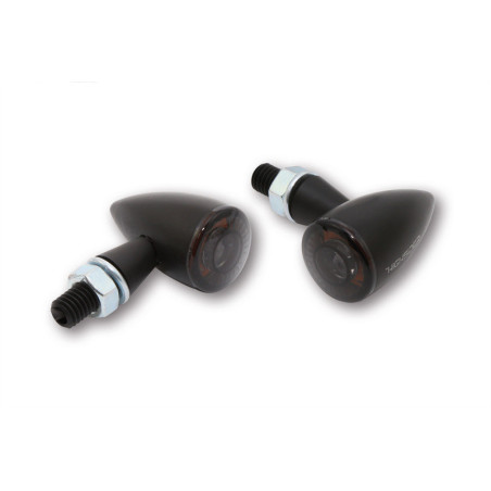 Intermitentes LED HIGHSIDER pro Montana Bullet – negro mate – pareja