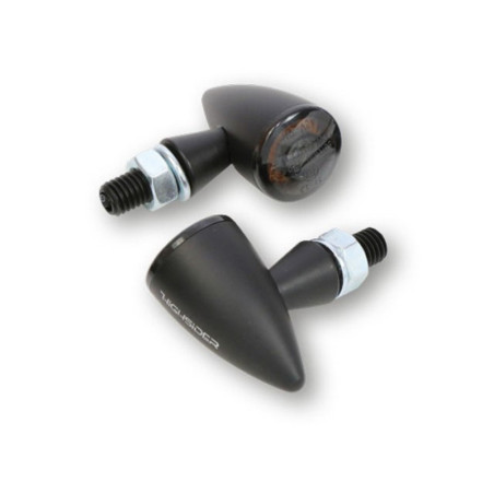 Intermitentes LED + luz de posición HIGHSIDER pro Montana Bullet 2en1 – negro mate – pareja