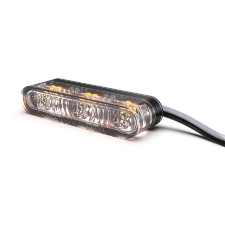 Intermitente/luz de posición LED HIGHSIDER pro Star-MX1 Pro Module 2in1 - cristal ahumado - homologado E - Pareja