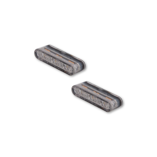 Intermitente/luz de posición LED HIGHSIDER pro Star-MX1 Pro Module 2in1 - cristal ahumado - homologado E - Pareja