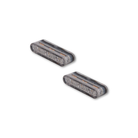 Intermitente/luz de posición LED HIGHSIDER pro Star-MX1 Pro Module 2in1 - cristal ahumado - homologado E - Pareja