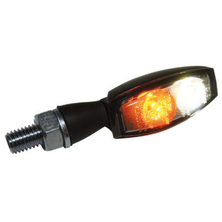 Intermitente/luz de posición LED HIGHSIDER pro Blaze 2in1 - cristal ahumado - homologado E - Pareja