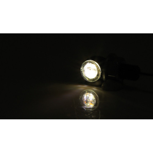Intermitente/luz de posición LED HIGHSIDER pro ton Two 2in1 - cristal ahumado - homologado E - Pareja