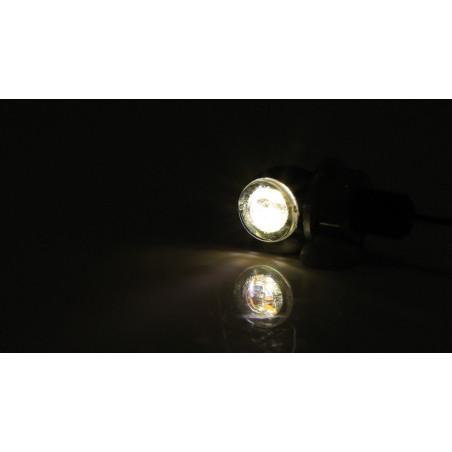 Intermitente/luz de posición LED HIGHSIDER pro ton Two 2in1 - cristal ahumado - homologado E - Pareja