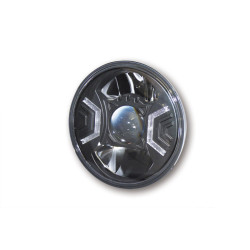 Óptica de faro delantero LED HIGHSIDER pro Type 2 - 7 inch - negro - 1 pieza