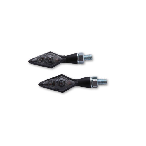 Piloto trasero/intermitente LED HIGHSIDER pro Pen Head Double 3in1 - cristal ahumado - homologado E - Pareja