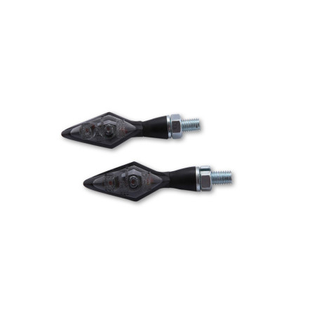 Piloto trasero/intermitente LED HIGHSIDER pro Pen Head Double 3in1 - cristal ahumado - homologado E - Pareja