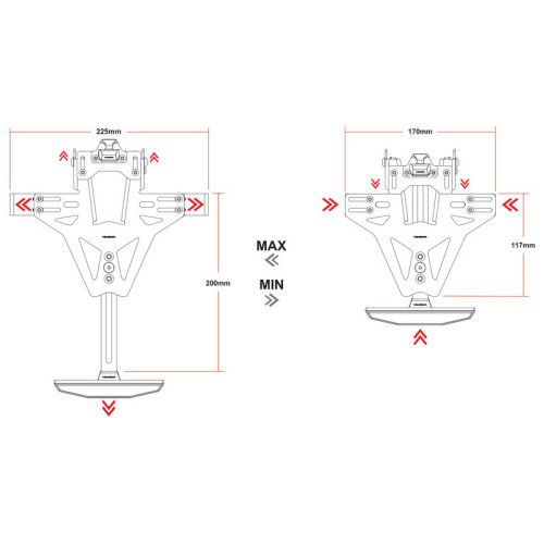 Portamatrículas HIGHSIDER pro Akron-RS - KTM