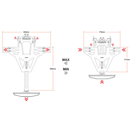 Portamatrículas HIGHSIDER pro Akron-RS - KTM