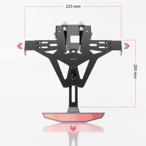 Portamatrículas HIGHSIDER pro Akron-RS - Kawasaki - sin luz trasera