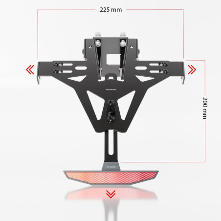 Portamatrículas HIGHSIDER pro Akron-RS - Yamaha - sin luz trasera