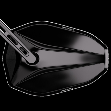 Retrovisor extremo de manillar HIGHSIDER pro Victory corto – negro – 1 pza