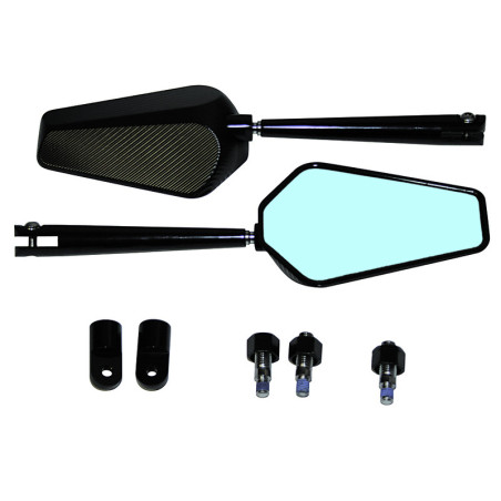 Retrovisor de manillar HIGHSIDER pro Prato - negro - Pareja