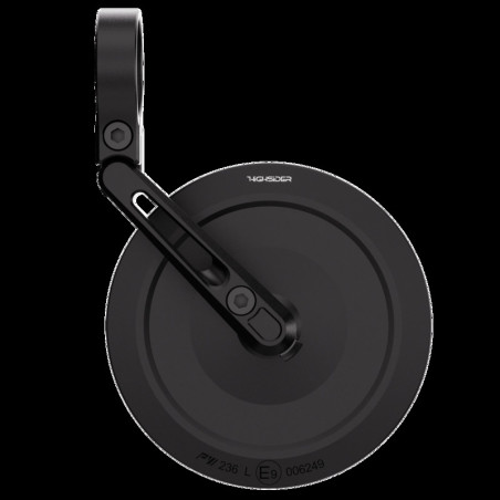 Retrovisor extremo de manillar HIGHSIDER pro Montana-Slim corto – negro mate – 1 pza