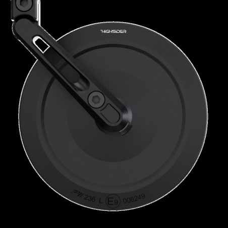 Retrovisor extremo de manillar HIGHSIDER pro Montana-Slim corto – negro mate – 1 pza