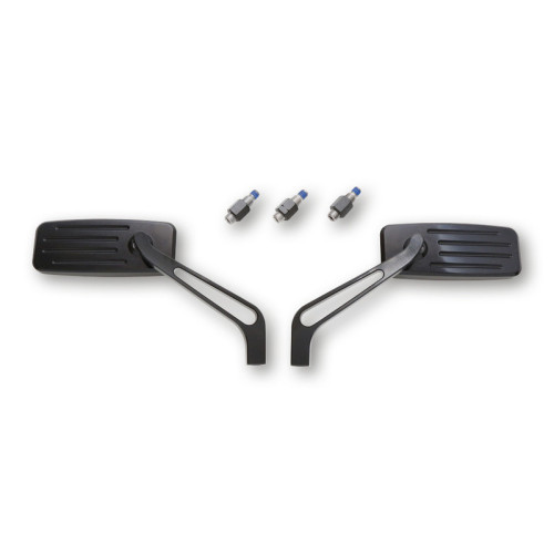 Retrovisor de manillar HIGHSIDER pro Action - negro - Pareja