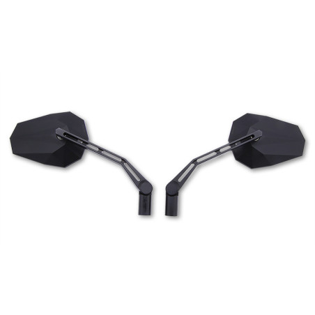 Retrovisor de manillar HIGHSIDER pro Stealth-X1 – negro – pareja