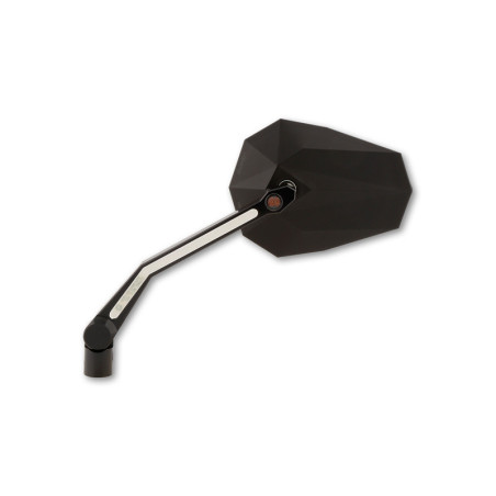 Retrovisor de manillar HIGHSIDER pro Stealth -X4 - con intermitentes LED y luz de posición - negro - Pareja