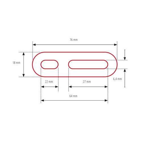 Adaptador HIGHSIDER pro universal para retrovisor de carenado con tapa - largo