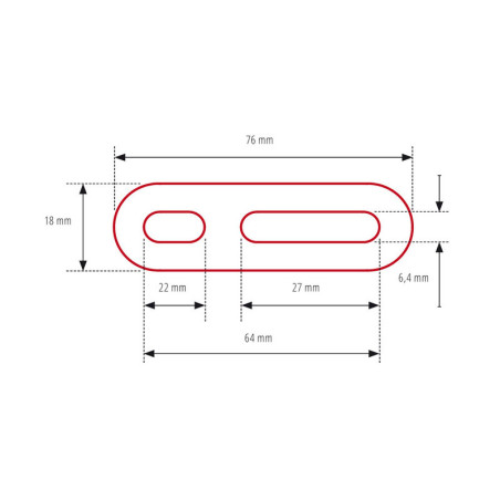 Adaptador HIGHSIDER pro universal para retrovisor de carenado con tapa - largo