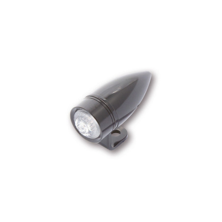 Intermitente LED HIGHSIDER pro Mono Bullet - homologado E - negro/traslúcido - par