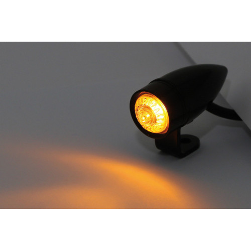 Intermitente LED HIGHSIDER pro Mono Bullet - homologado E - negro/traslúcido - par