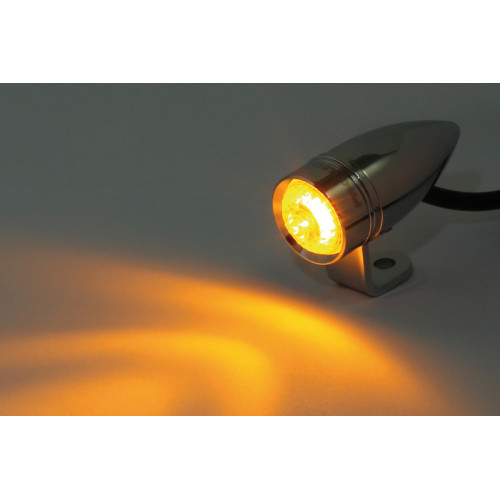 Intermitente/luz de posición LED HIGHSIDER pro Apollo Classic - 2en1 - homologado E - negro/ahumado - Pareja