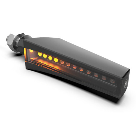 Intermitente secuencial LED HIGHSIDER pro STS 1 - homologado E - negro/ahumado - par