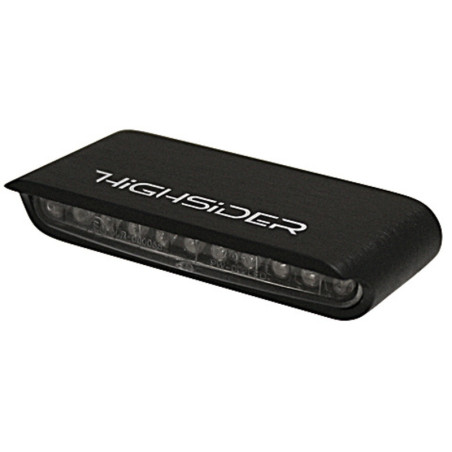 Intermitente LED HIGHSIDER pro Stripe - homologado E - negro/traslúcido - par