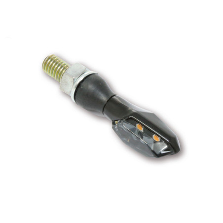Intermitente LED HIGHSIDER pro Blaze - homologado E - negro/traslúcido - Pareja