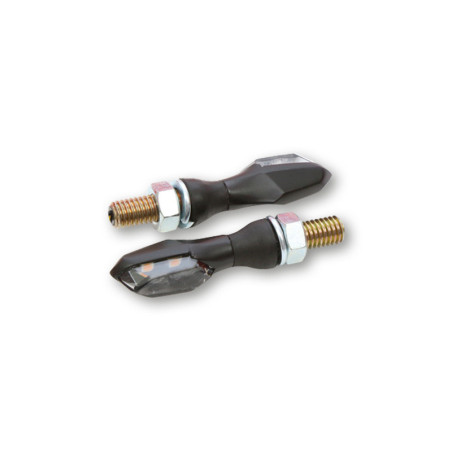 Intermitente LED HIGHSIDER pro Blaze - homologado E - negro/traslúcido - Pareja